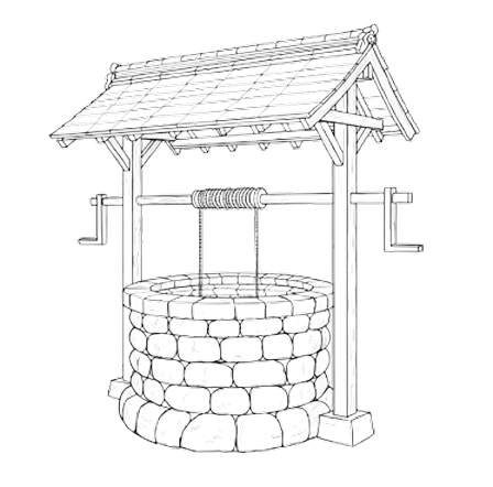 井戸埋立清祓のイラスト