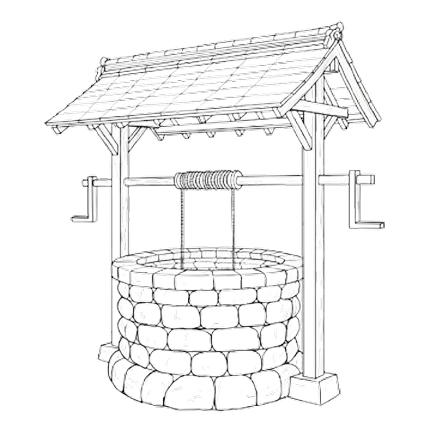 井戸埋立清祓のイラスト